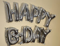Gold Silver Happy Birthday Balloons | Birthday Banner Party Decor