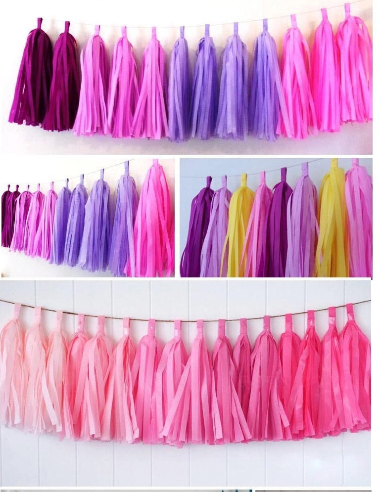 Star Baby Shower Tassel Garland Heart Rose Gold - BashMint party decoration
