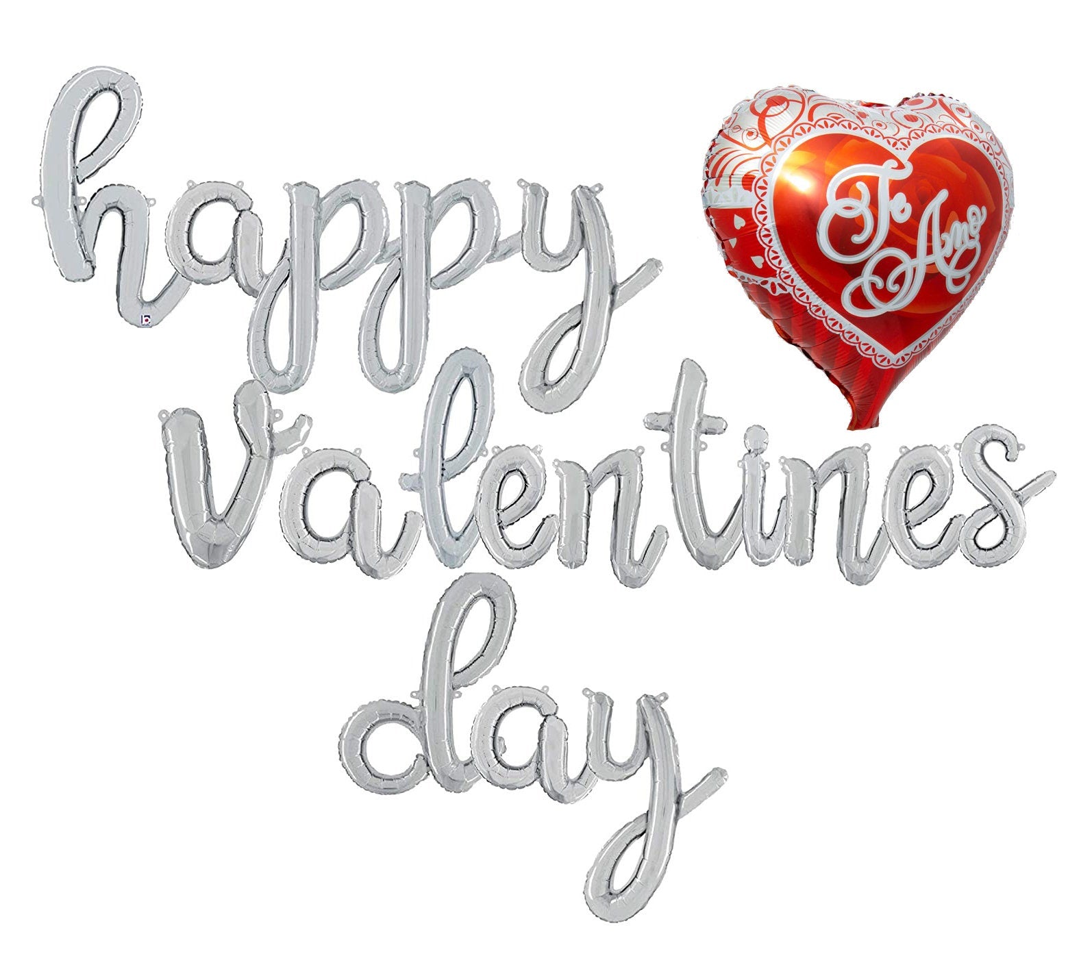 Heart Valentine’s Day Balloon Banner Rose Gold Decorations - BashMint party decoration