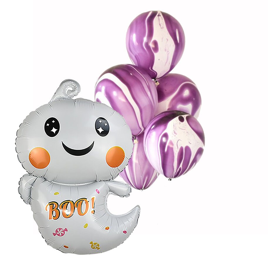 Ghost Halloween Balloon Banner Black Decorations - BashMint party decoration