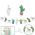15ft Llama and Cactus Garland- Garland  Party Bunting  Birthday Decorations  Photo Prop  Llama, Fiesta, Cactus Party  pom pom detail