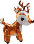 Deer Balloon 3D Stand Alone Onedeerful Winter Wonderland Decor - Christmas Deer Balloon for Boy Girl 1st Birthday Party Baby Shower