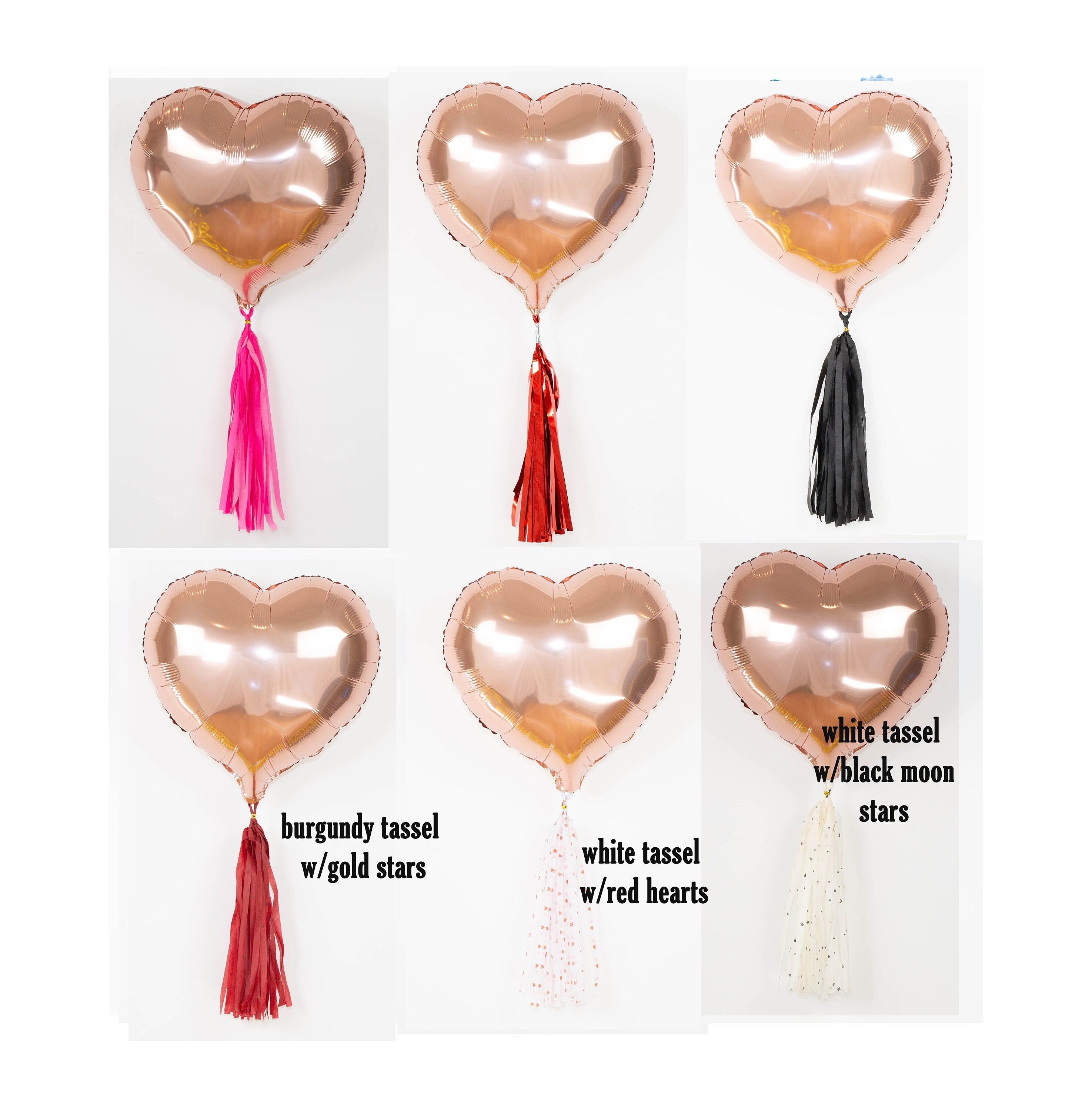 Star Birthday Tassel Garland Heart Rose Gold - BashMint party decoration