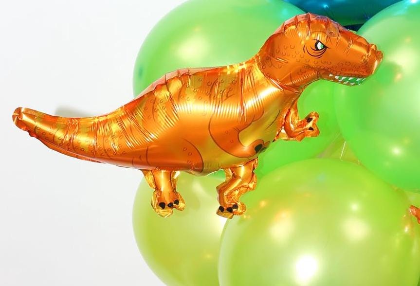 Dinosaur Birthday Party Balloons Star Gold Decorations - BashMint party decoration