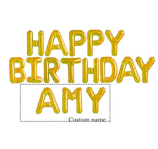 Happy Birthday Letter Balloon Banner - Birthday Decor - Hot Pink letter balloon banner