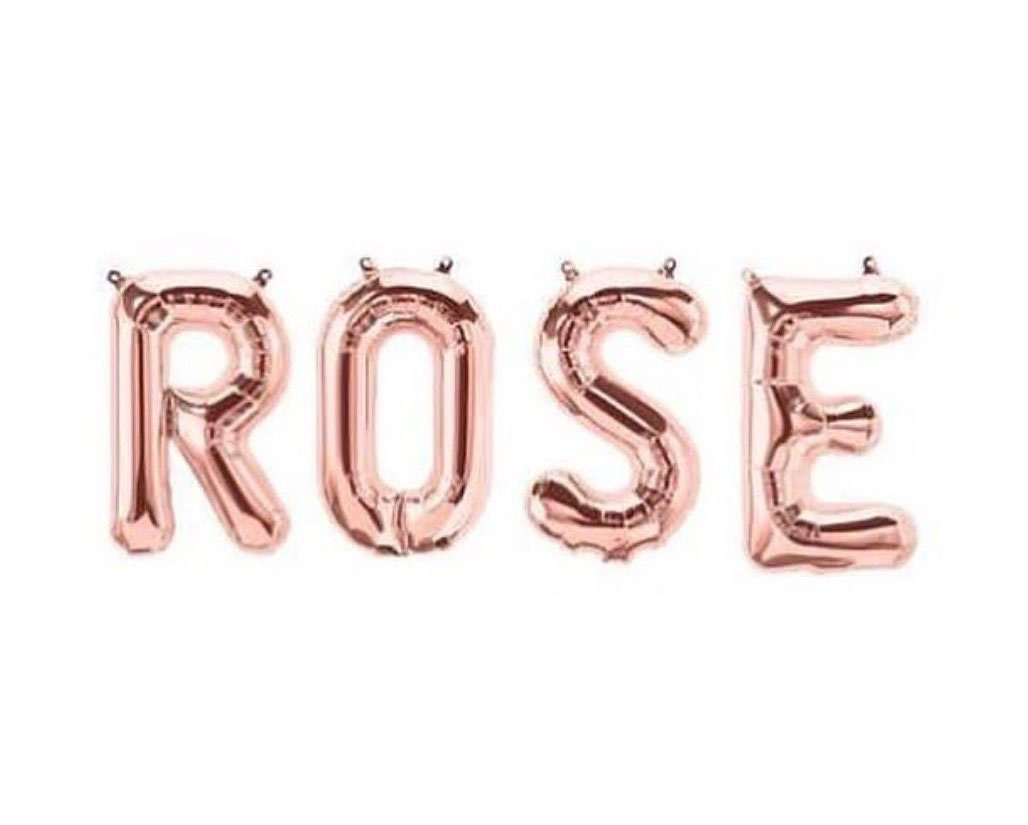 Bridal Shower Balloon Banner Letter Rose Gold Decorations - BashMint party decoration