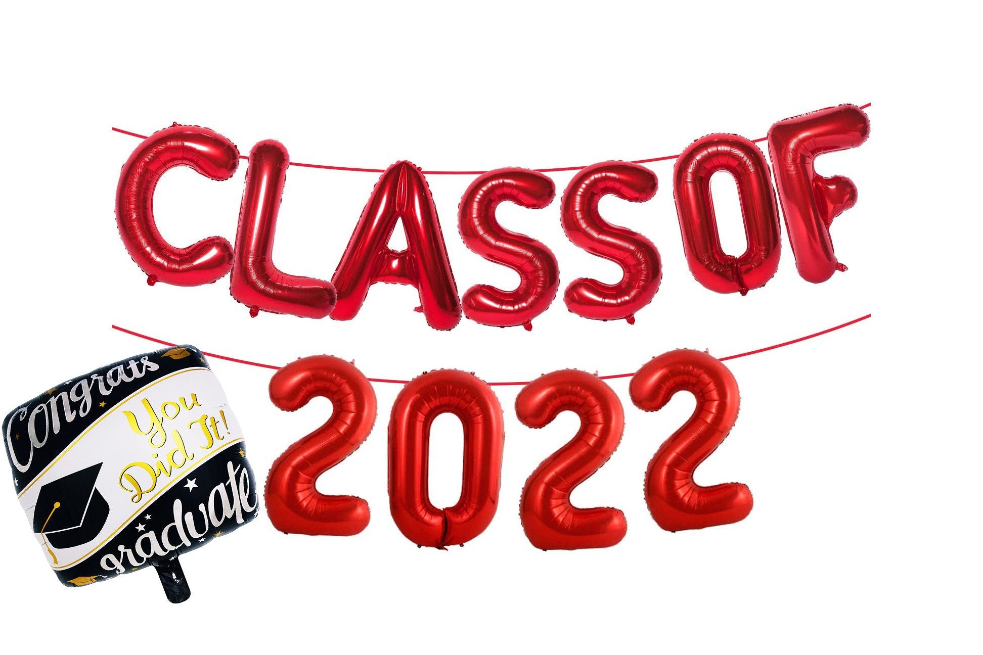 Star Graduation Balloon Banner Heart Rose Gold Decorations - BashMint party decoration