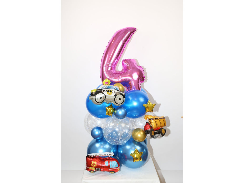 Truck Birthday Party Balloons Star Gold Decorations - BashMint party decoration