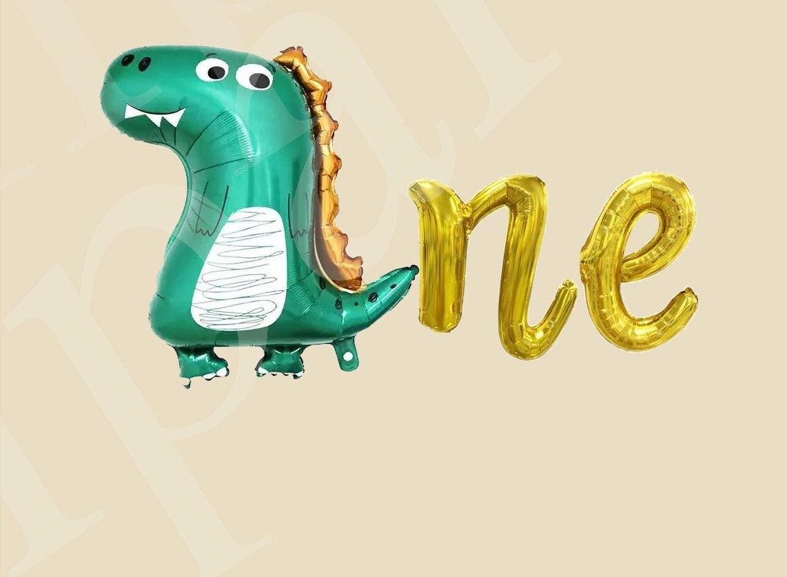 Dinosaur 1st Birthday Balloon Banner Letter Rose Gold Decorations - BashMint party decoration