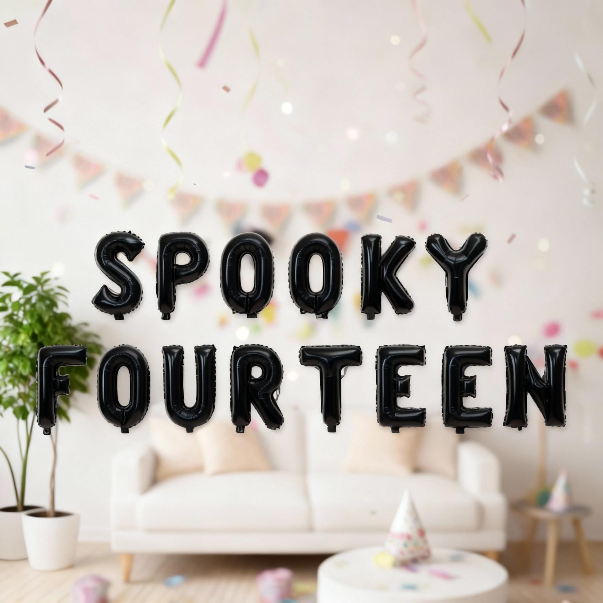 Halloween Balloon Banner Star Rose Gold Decorations - BashMint party decoration