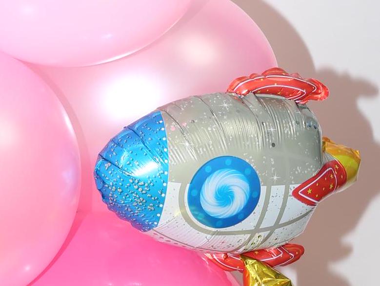 Astronaut Birthday Party Balloons Star Rose Gold Decorations - BashMint party decoration