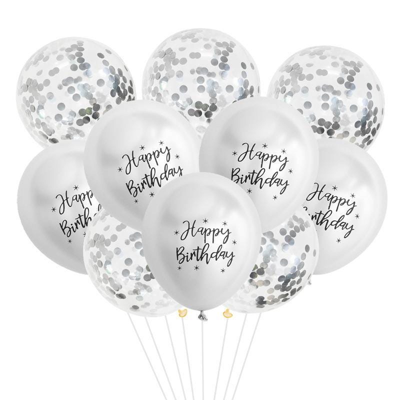 Birthday 6th Balloon Banner Letter Rose Gold Decorations - BashMint party decoration