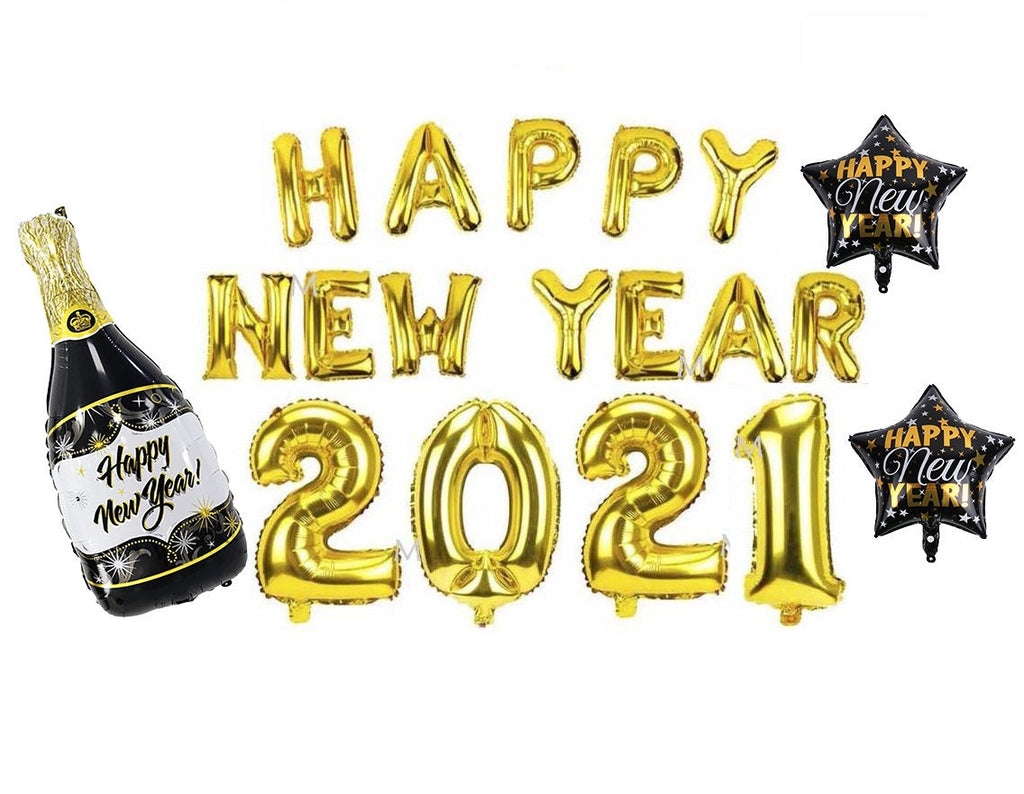 New Year Party Banner Number Rose Gold - BashMint party decoration