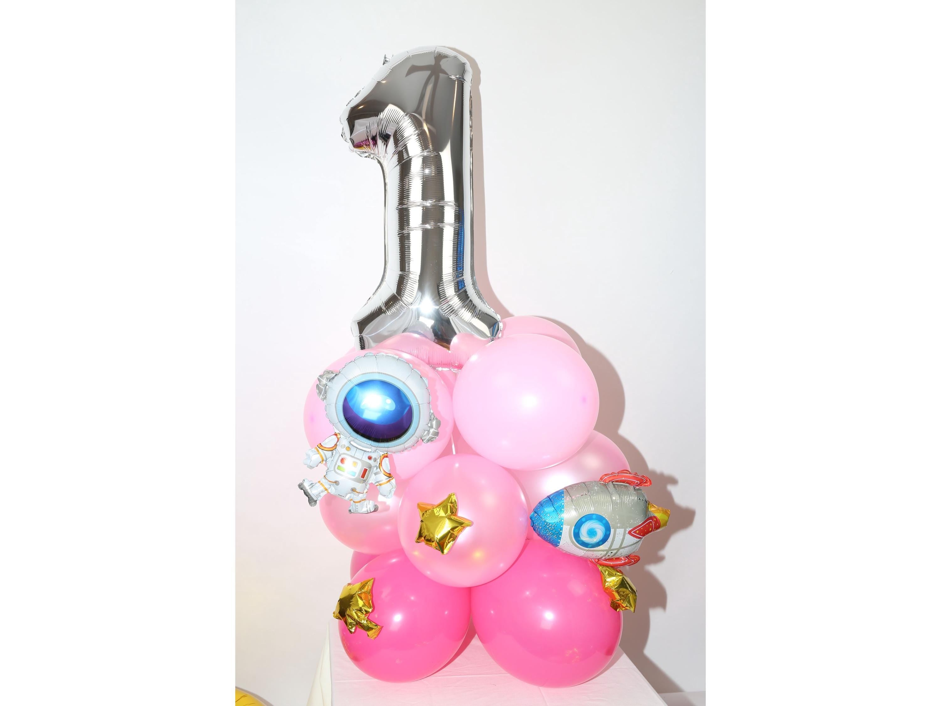 Astronaut Birthday Party Balloons Star Rose Gold Decorations - BashMint party decoration