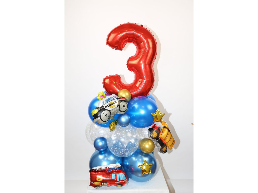 Truck Birthday Party Balloons Star Gold Decorations - BashMint party decoration