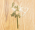 Love you more Cake Topper Engagement Bach Rehearsal dinner Cake Topper Bride To be Groom Decorations Mr Mrs Cursive Script Gold heart hearts