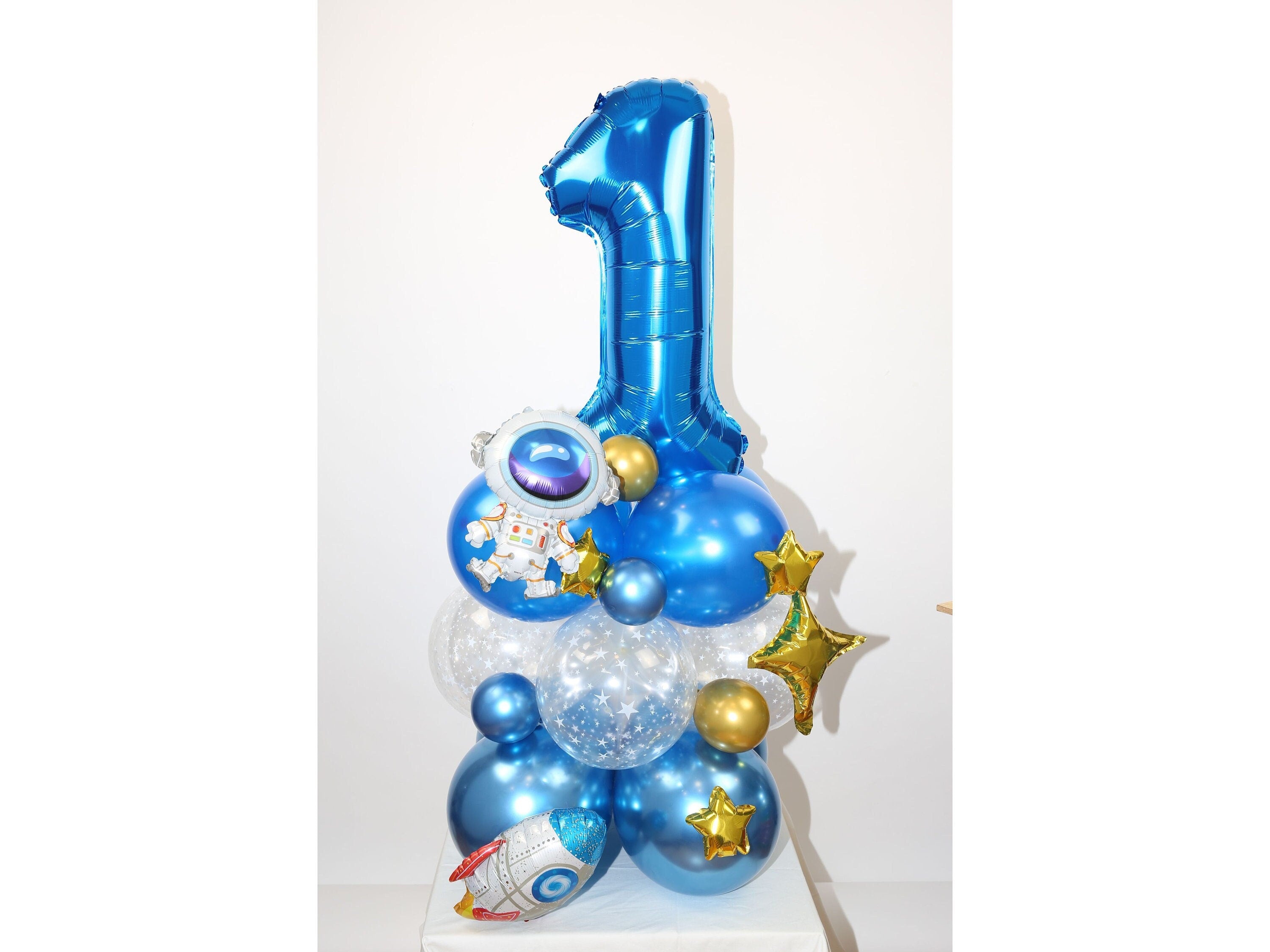 Astronaut Birthday Party Balloons Star Rose Gold Decorations - BashMint party decoration