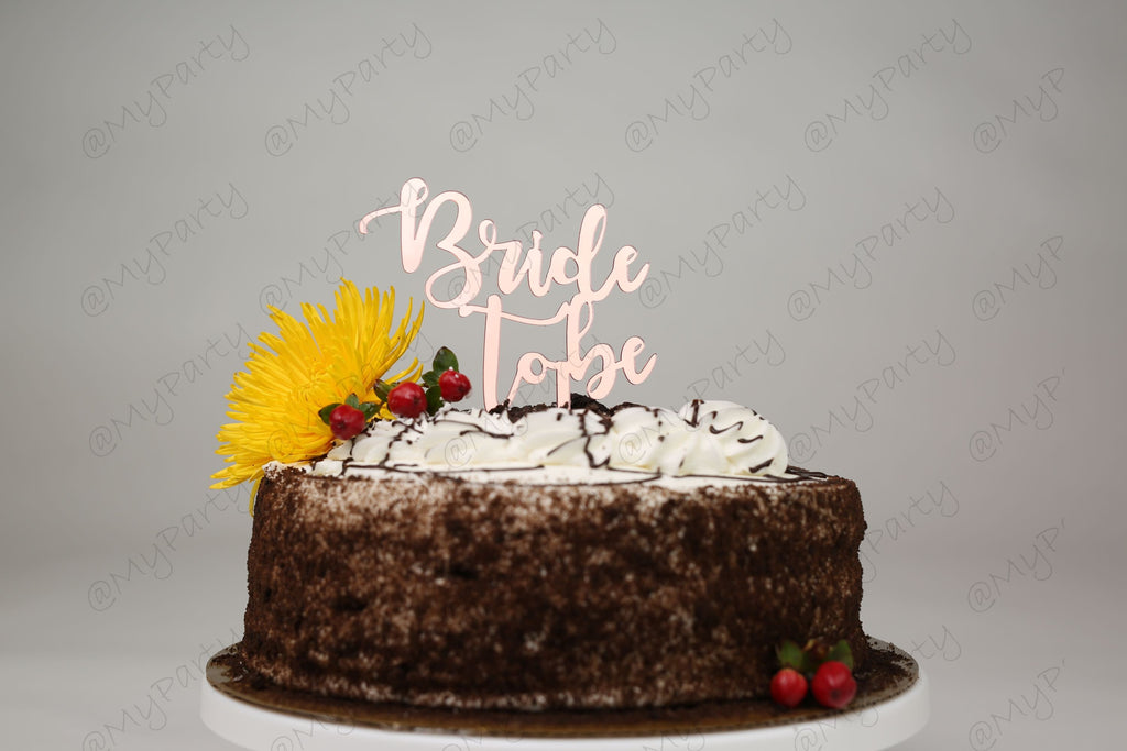 Bride to be  Cake Topper Acrylic Mirror Engagement Party CakeTopper Smash Topper Bach Bachelorette Bride to bee engaged Miss to Mrs Bride
