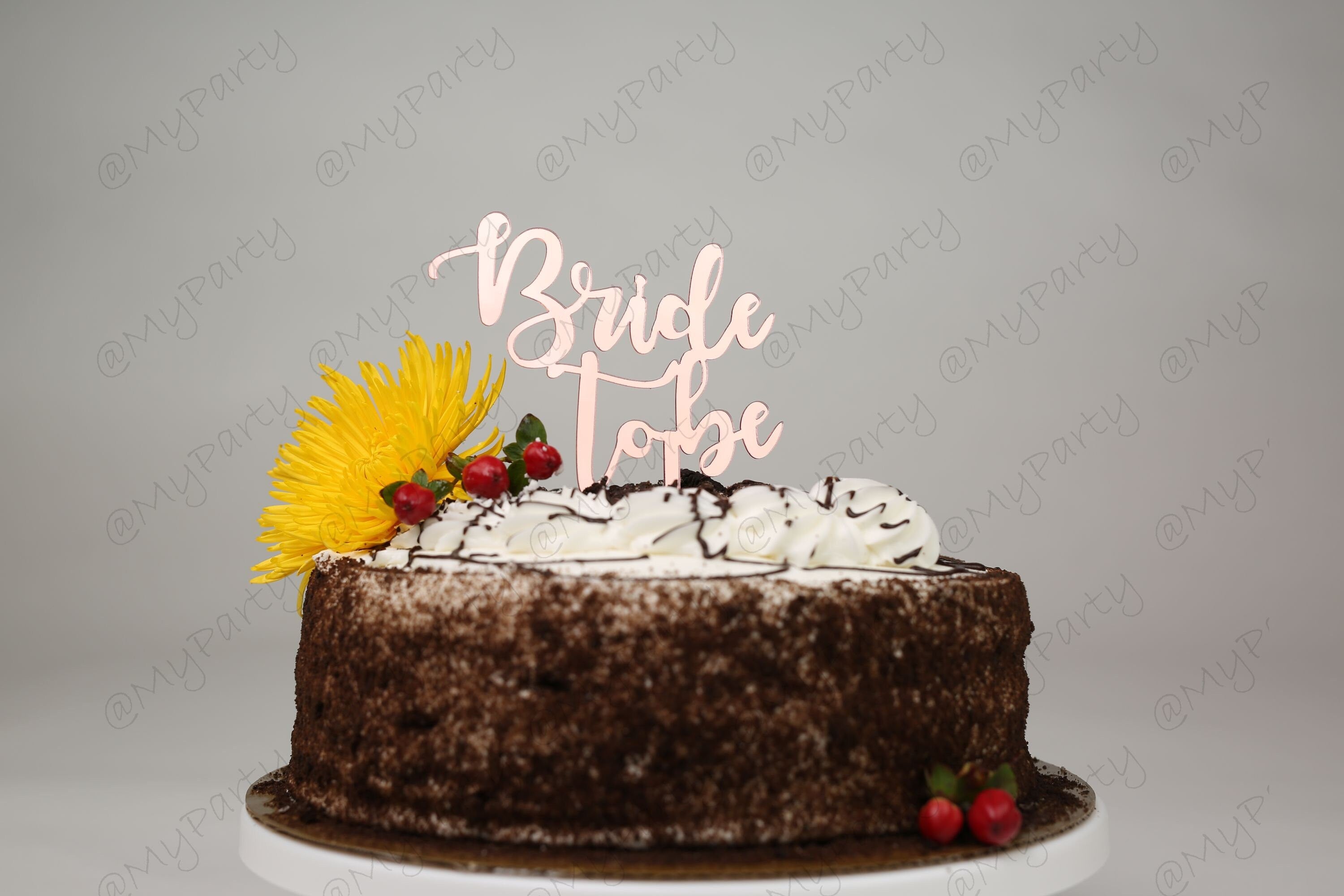 Bride to be  Cake Topper Acrylic Mirror Engagement Party CakeTopper Smash Topper Bach Bachelorette Bride to bee engaged Miss to Mrs Bride