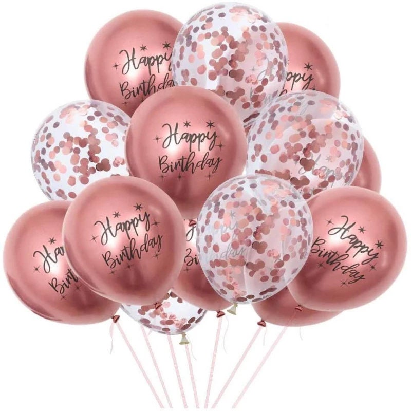Star 1st Birthday Party Balloons Heart Rose Gold Decorations - BashMint party decoration