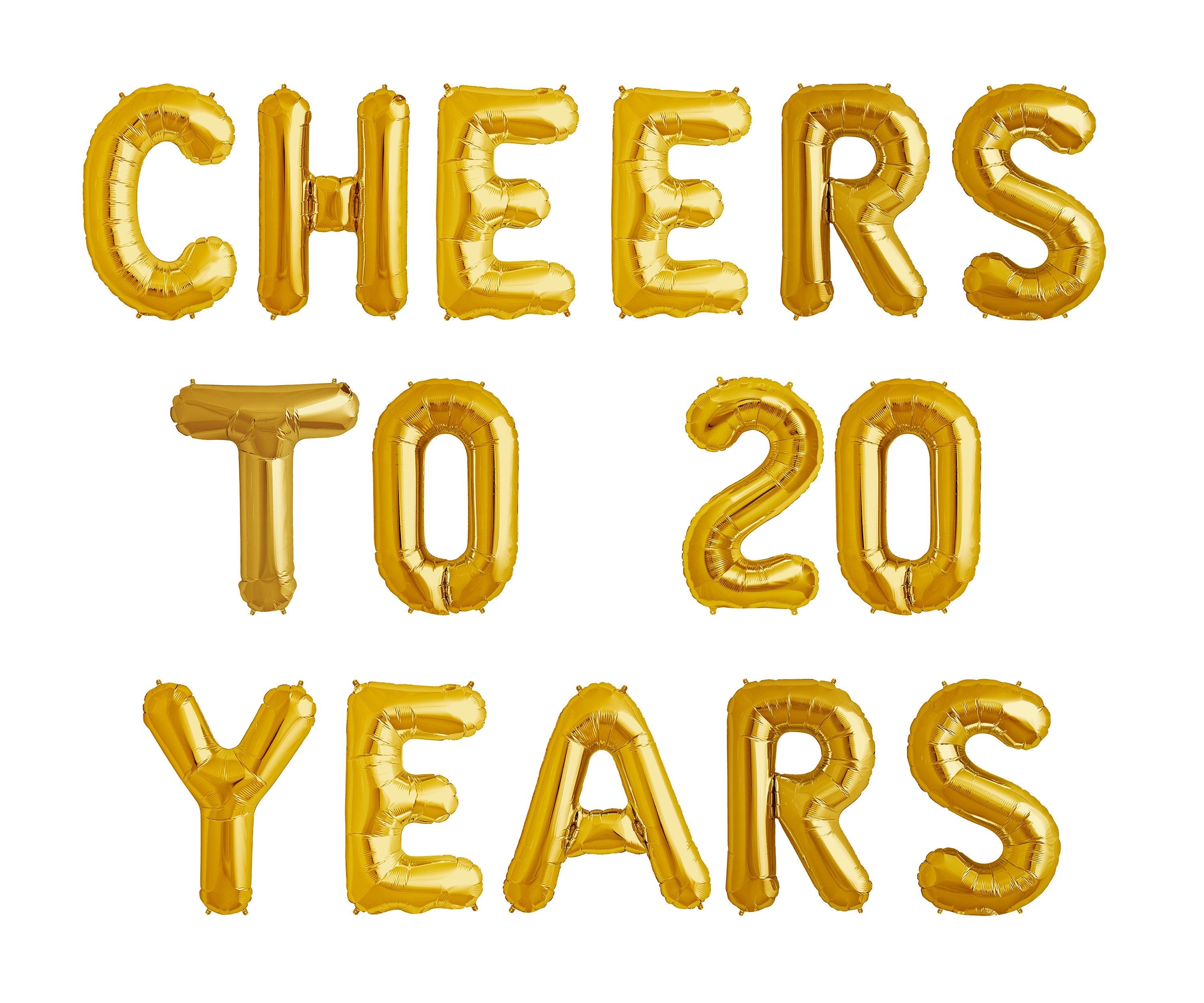 Champagne Birthday Balloon Banner Letter Rose Gold Decorations - BashMint party decoration
