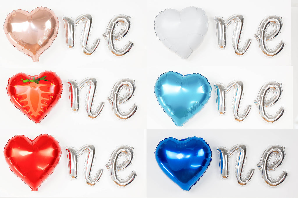 Strawberry 1st Birthday Balloon Banner Heart Rose Gold Decorations - BashMint party decoration