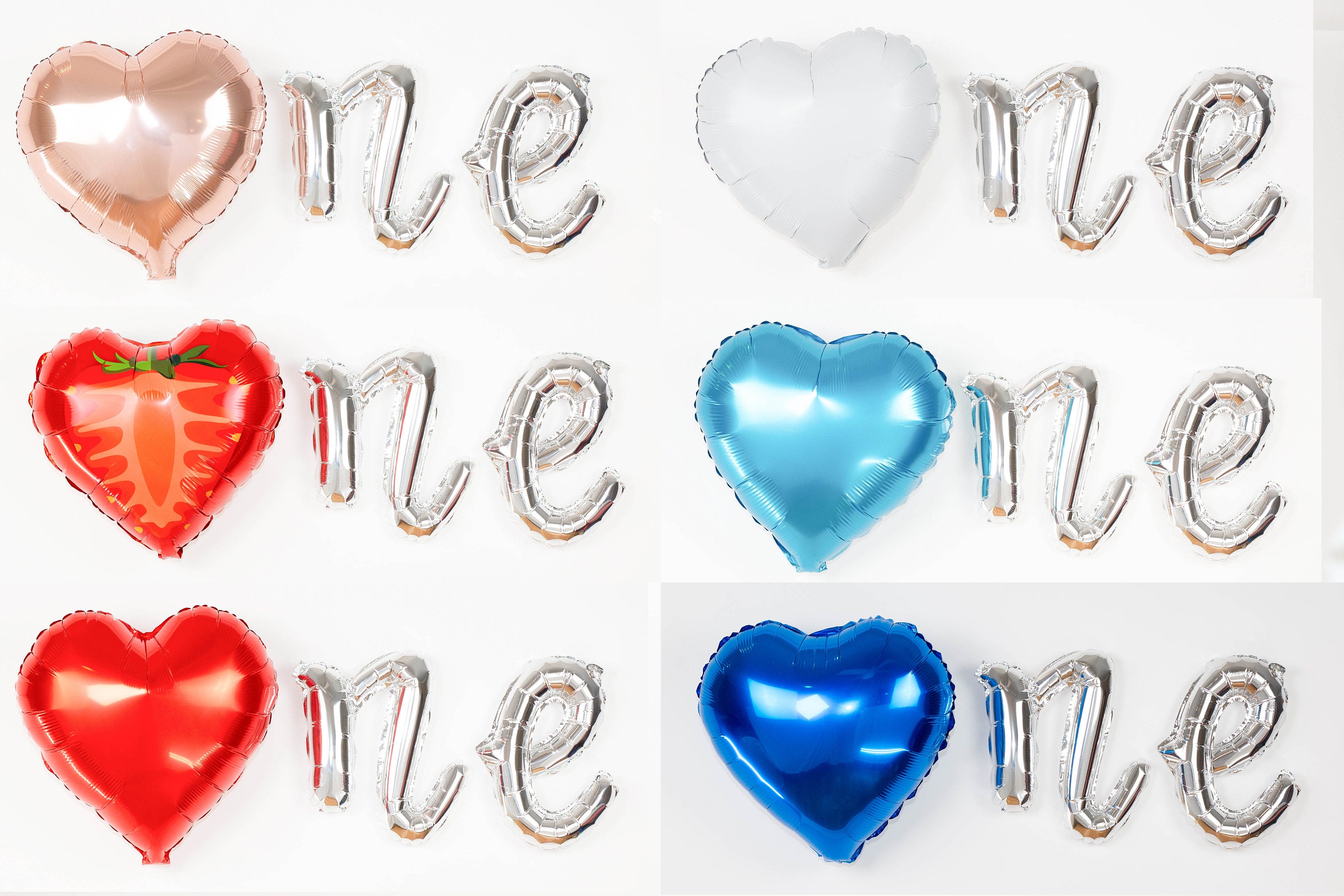 Strawberry 1st Birthday Balloon Banner Heart Rose Gold Decorations - BashMint party decoration