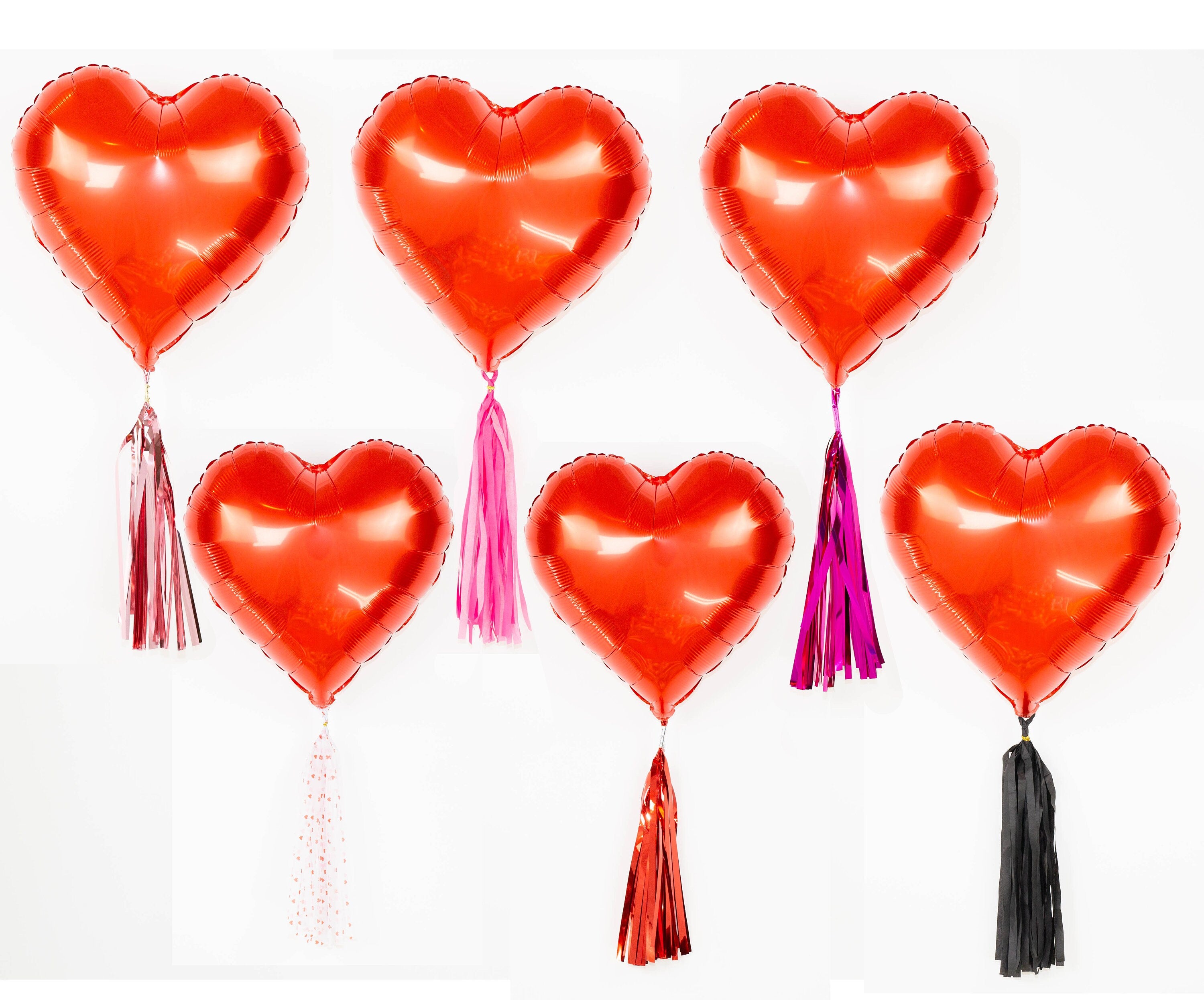 Heart Birthday Tassel Garland Hot Pink - BashMint party decoration
