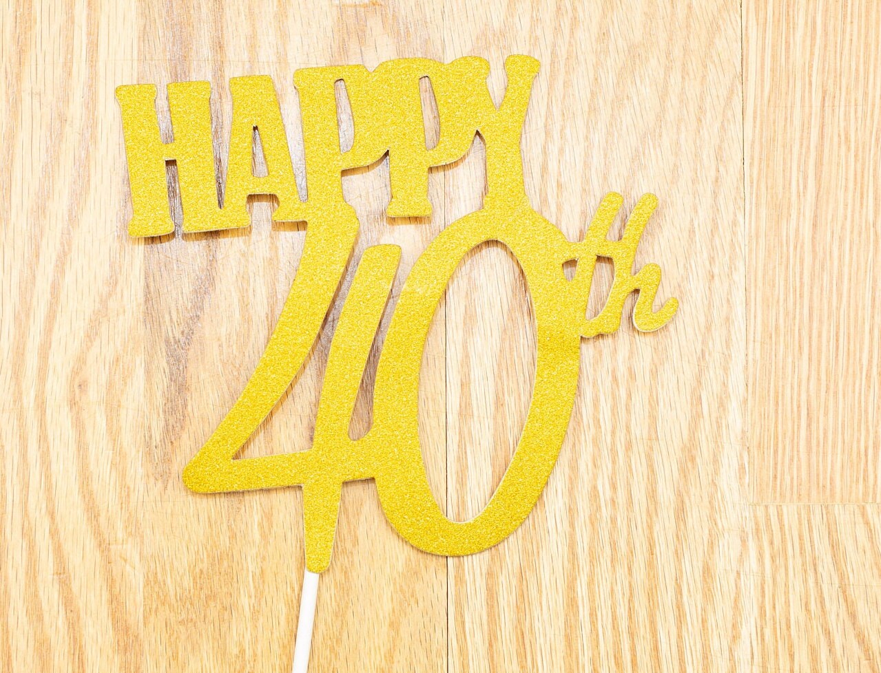 HAPPY 60TH Cake Topper Glitter - sixtieth Birthday sixty 60 Birthday Cake topper. Birthday Party. Sixty Birthday Party