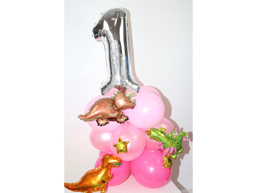 Dinosaur Birthday Party Balloons Star Rose Gold Decorations - BashMint party decoration