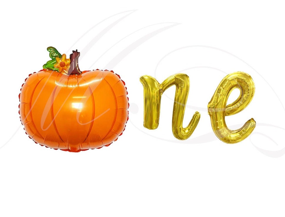 Pumpkin 1st Birthday Balloon Banner Letter Rose Gold Decorations - BashMint party decoration