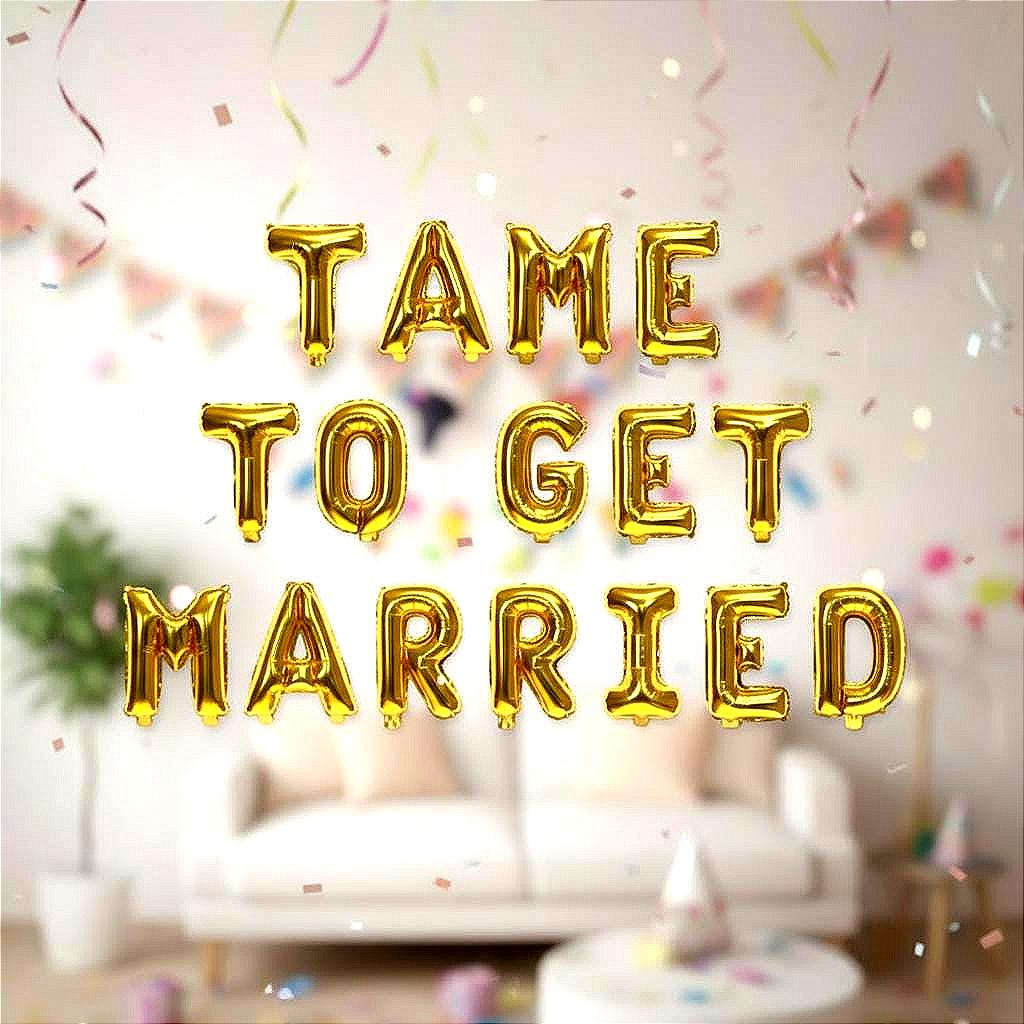 Princess Bachelorette Party Balloon Banner Heart Rose Gold Decorations - BashMint party decoration