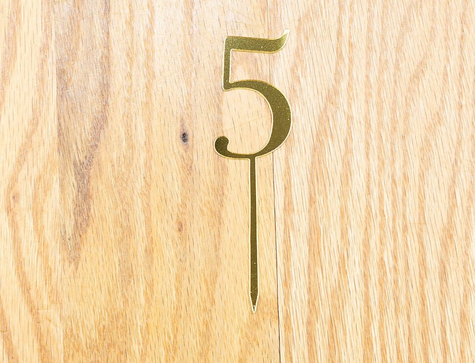 4 Cake Topper | Four | Fourth Birthday party decoration | I am four | gold acrylic mirror | 4th decor  | decoration