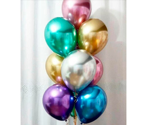 10pcs Gold Chrome METALLIC CHROME BALLOONS-Balloons Bouquet Birthday Balloon Latex Bachelorette Bach Wedding Shower Christmas Fall