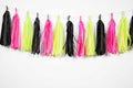 15 pcs  Ready to Hang Halloween Tassel Garlands Tissue Paper Tassels Witch Garland Birthday Barbie Halloween Shower Wedding Party