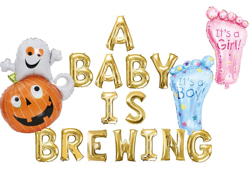 Pumpkin Baby Shower Balloon Banner Letter Rose Gold Decorations - BashMint party decoration