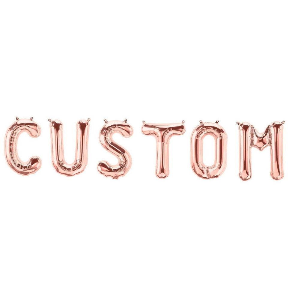 Birthday Balloon Banner Number Rose Gold Decorations - BashMint party decoration