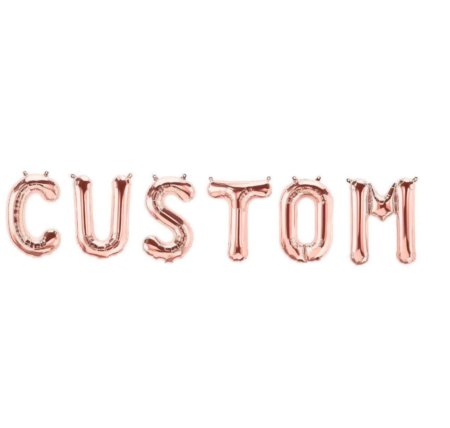 Birthday Balloon Banner Number Rose Gold Decorations - BashMint party decoration