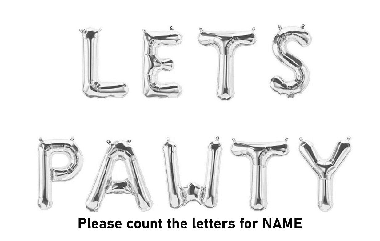 Pawty Birthday Balloon Banner Letter Rose Gold Decorations - BashMint party decoration