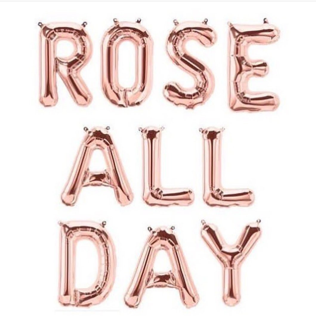 Bridal Shower Balloon Banner Letter Rose Gold Decorations - BashMint party decoration