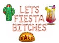 Fiesta Birthday Balloon Banner Letter Rose Gold Decorations - BashMint party decoration