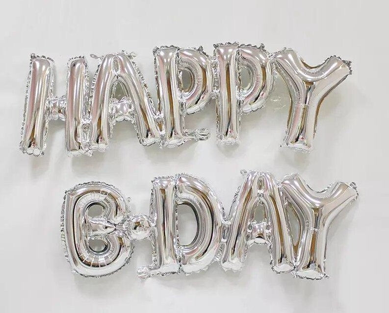 Rainbow Birthday Balloon Banner Star Rose Gold Decorations - BashMint party decoration