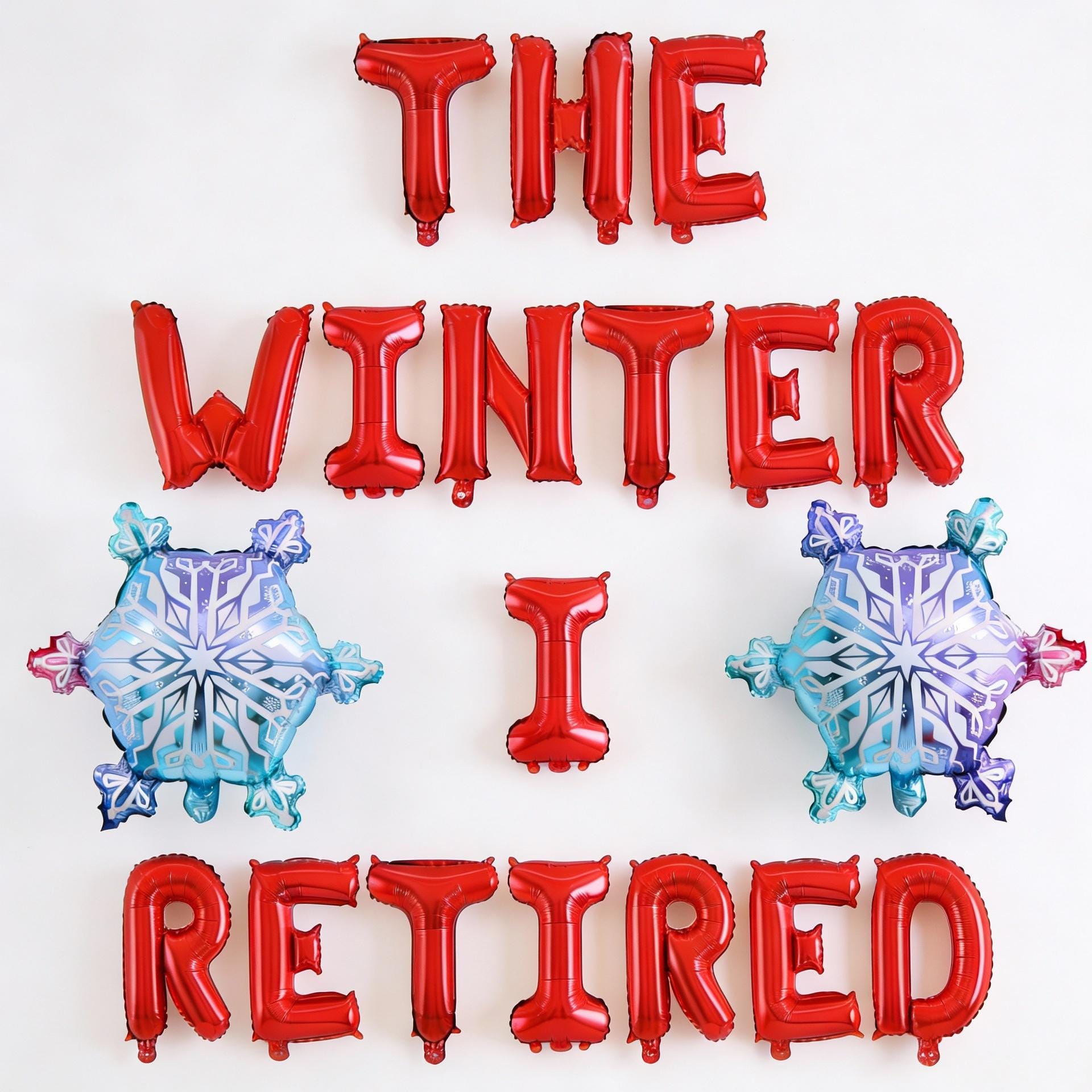Star Retirement Balloon Banner Rose Gold Decorations - BashMint party decoration
