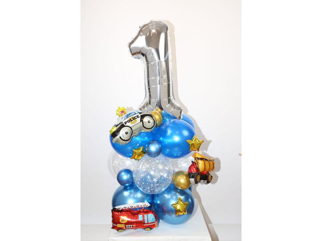 Truck Birthday Party Balloons Star Gold Decorations - BashMint party decoration