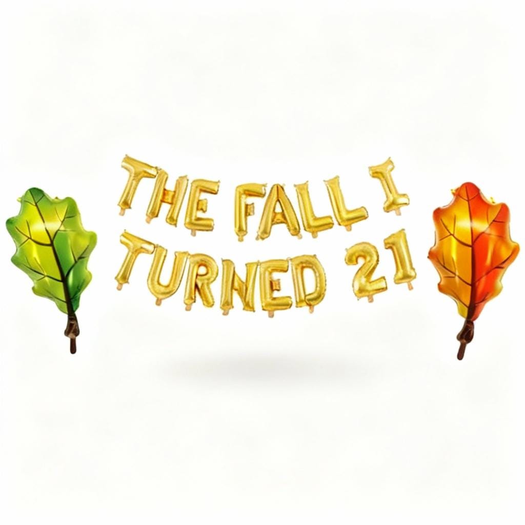 THE Fall I turned 21 Letter Balloons Birthday twenty first