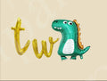 Dinosaur 2nd Birthday Balloon Banner Letter Rose Gold Decorations - BashMint party decoration