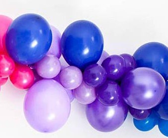 Birthday Balloon Banner Crown Light Blue Decorations - BashMint party decoration