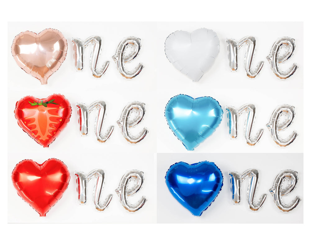 Strawberry 1st Birthday Balloon Banner Heart Rose Gold Decorations - BashMint party decoration