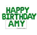 Green Happy Birthday Letter Balloon Banner - Birthday Decor - Hot Pink letter balloon banner