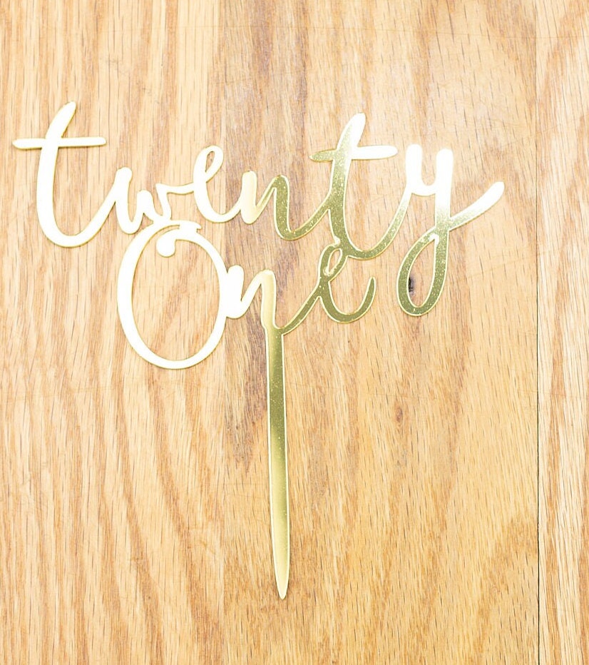 Birthday 21st Cake Topper Number Rose Gold Decoration - BashMint party decoration